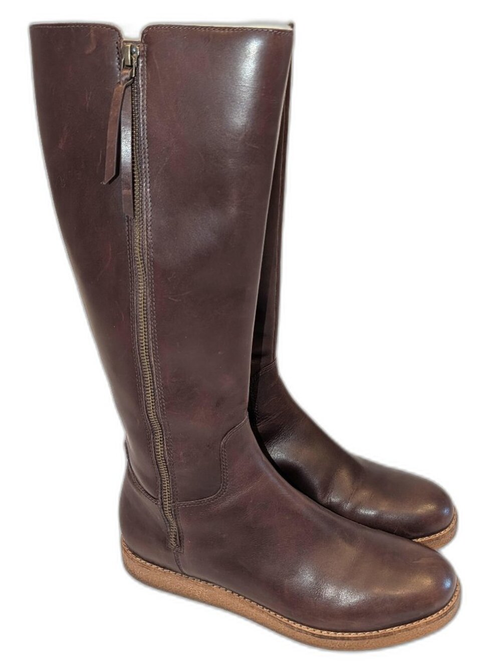 Cole Haan | Brown Waterproof Leather Knee High Boots Auden Faux Sherpa Lined 9B